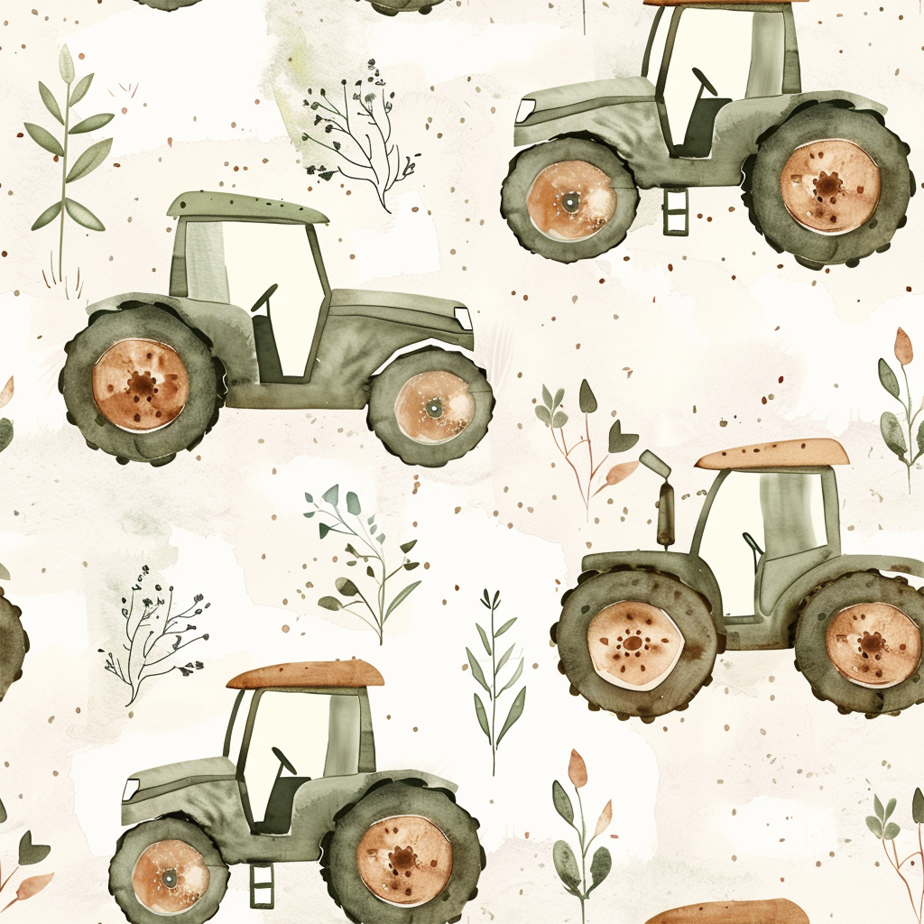 Motif Champs de tracteurs